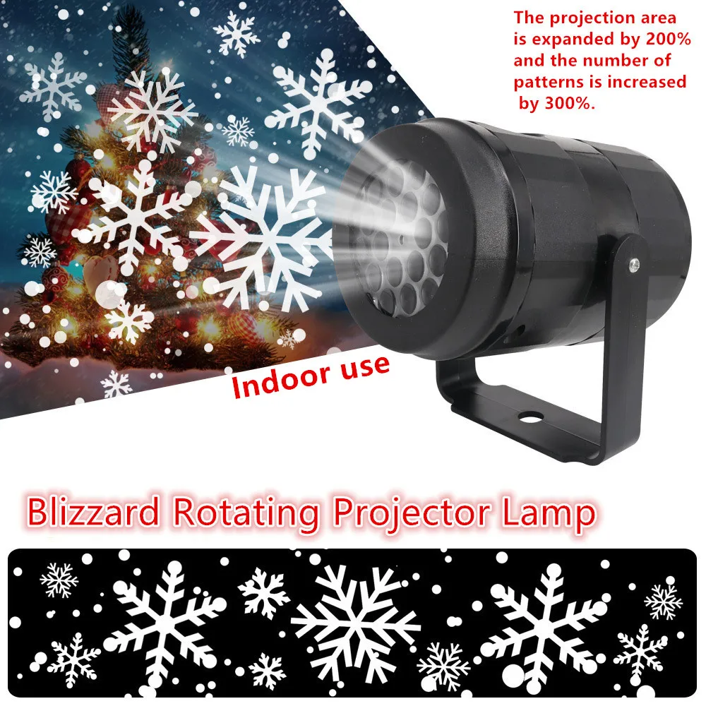 Snowflake LED Christmas Lights Projector - Used for Landscape Decoration Snowflake Lighting at Christmas New Year Birthday Party