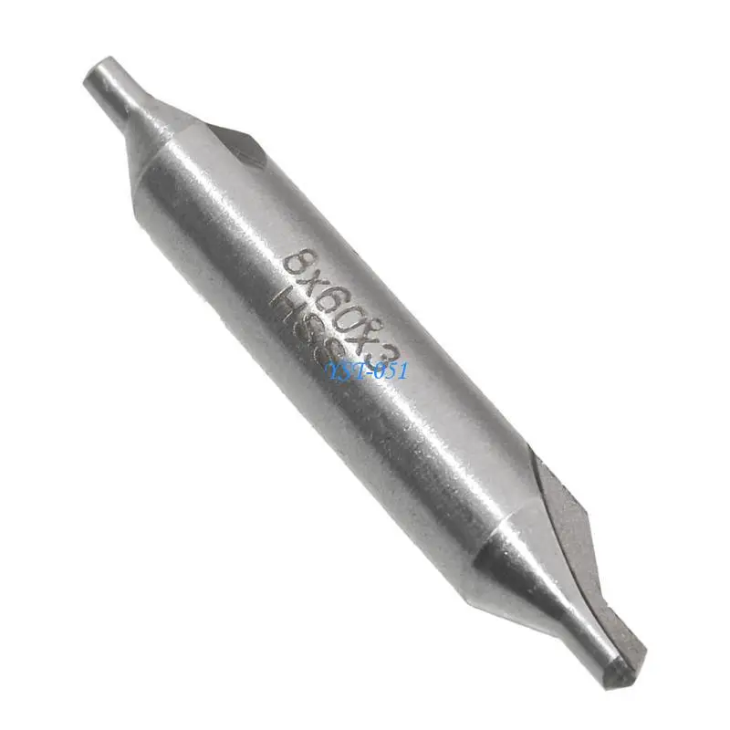 

E15A 6Pcs High Speed Steel Center Drill Bits Set Countersink Drill Bit Adapter for Lathe Metalworking Size 1/1.5/2/2.5/3/5mm