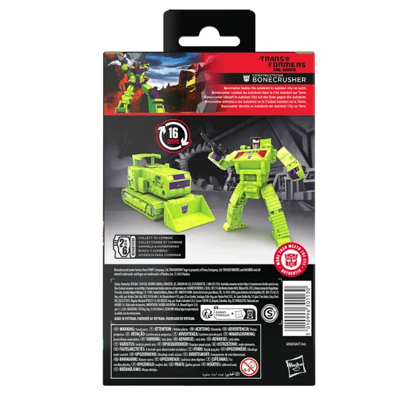 Hasbro Transformers Studio Series: Deluxe Class Transformers: The Movie Bonecrusher (Part of Devastator) 4.5 in Action Figures