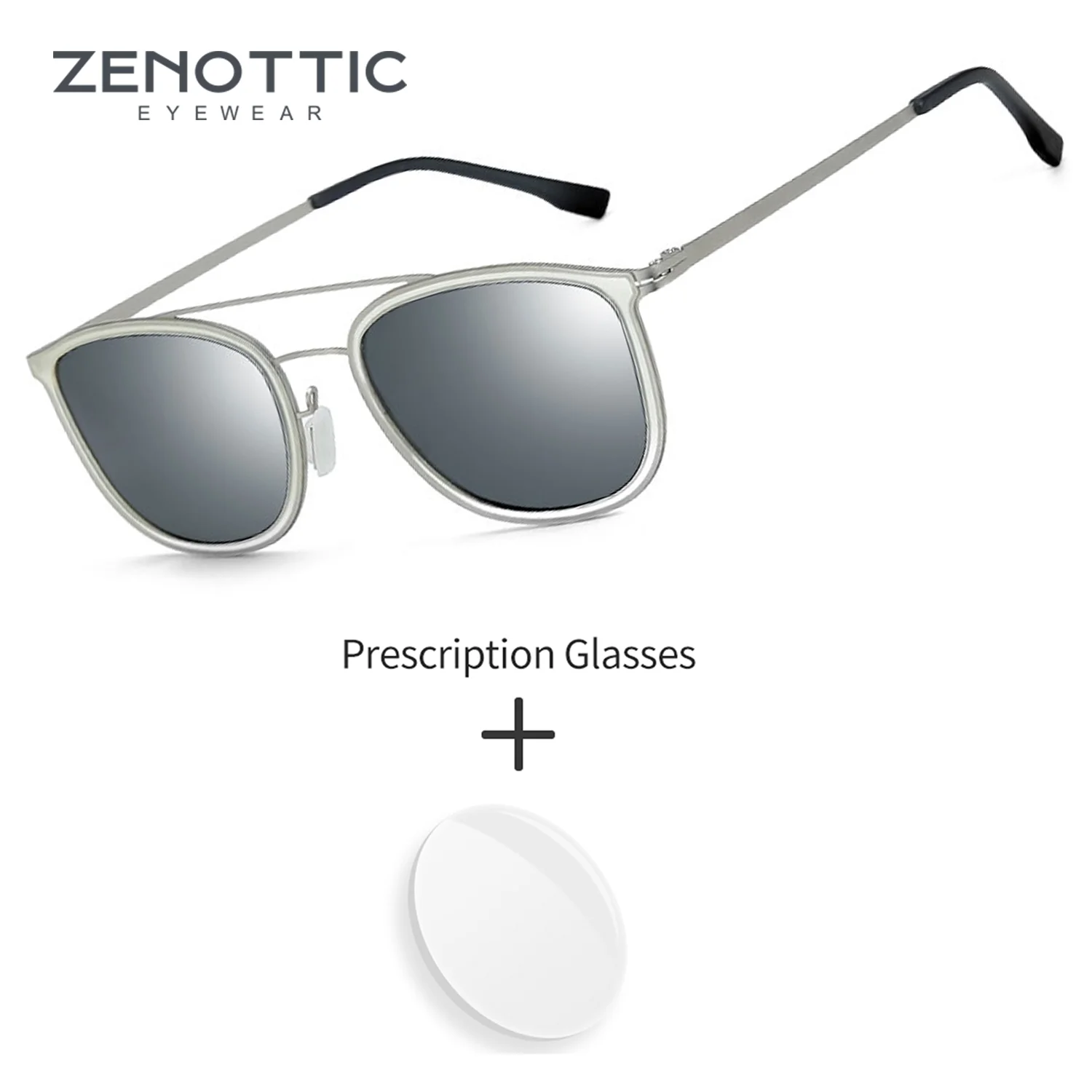 

Металлические очки-авиаторы ZENOTTIC с диоптриями, женские поляризационные солнцезащитные очки с защитой от ультрафиолета UV400, бифокальные очки для чтения