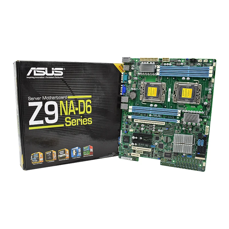 Asus Z9NA-D6 Server Motherboard Socket 1356 Intel C602 DDR3 192GB ATX support Intel Xeon processor E5-2400 product family new