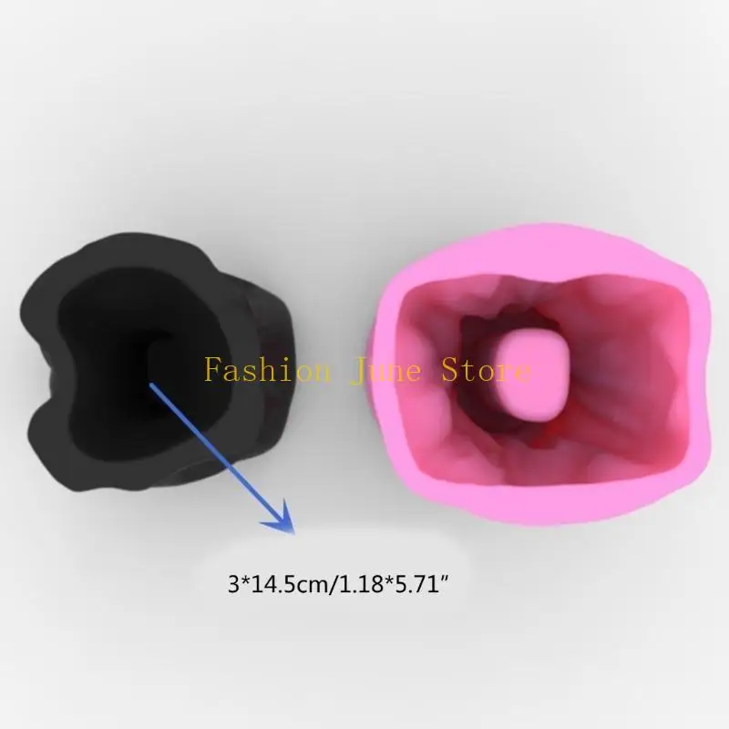 N5KA Silicone Mold Pleated Pocket Vase Moulds DIY Craft Mould Silicone Material