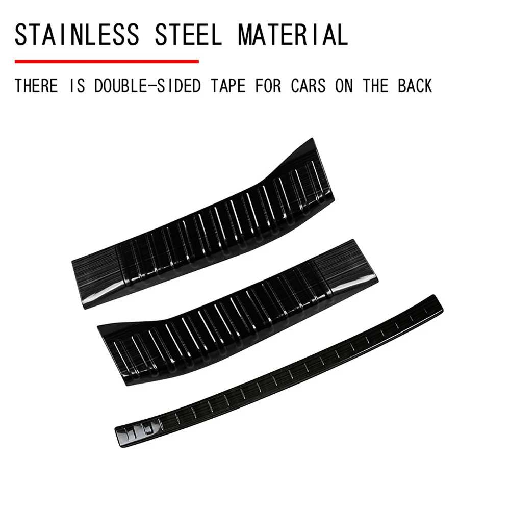 For Toyota RAV4 2026 Stainless Steel Anti-Scratch Guard Strip Rear Bumper Protection Inner Trunk Sill Plate Trim Accessory