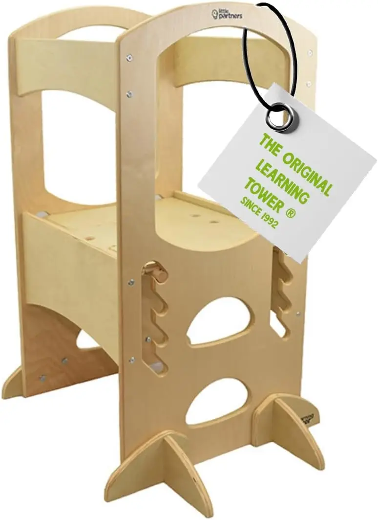 Kids Learning Tower Adjustable Height Kitchen Step Stool for Toddlers, Encourages Learning, Independence, and Engagement, Safety