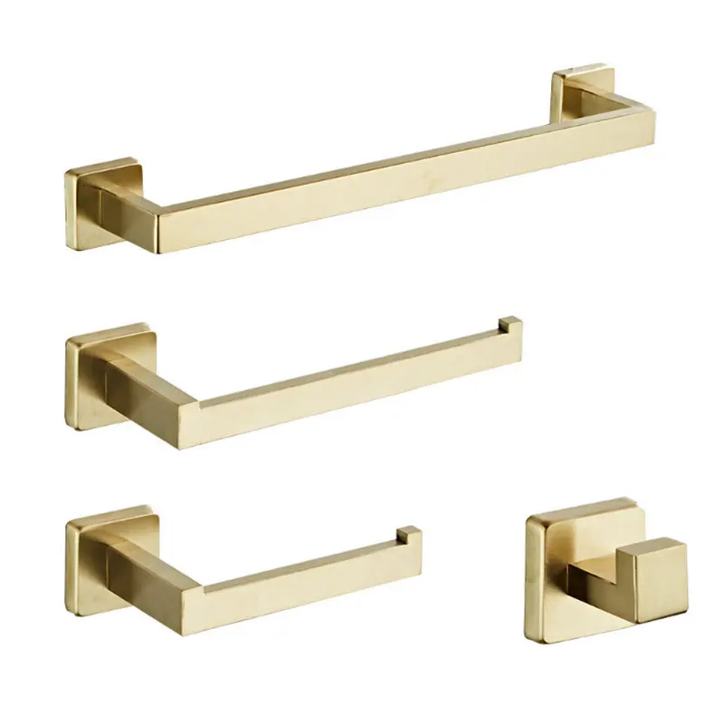 

Набор фурнитуры для ванной комнаты Матовая золотая вешалка для полотенец Вешалка для полотенец Держатель для бумаги Вешалка для полотенец Крючок для халата Черный набор аксессуаров для ванной комнаты
