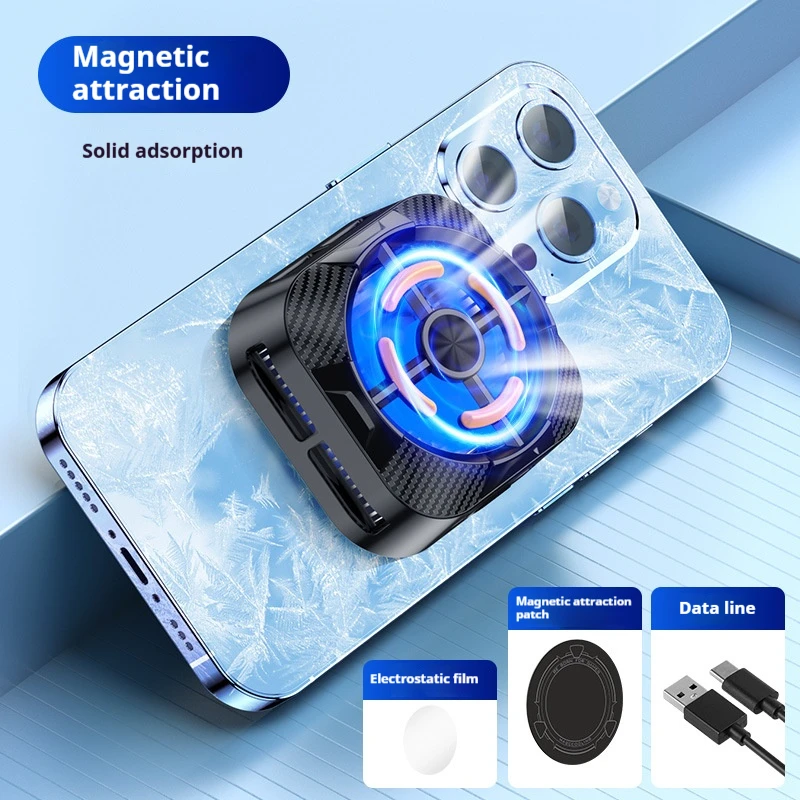 Magnetic Semiconductor Phone Cooler Clip-on Gaming Cooling Fan Mobile Phone Fast Heat Dissipation Radiator