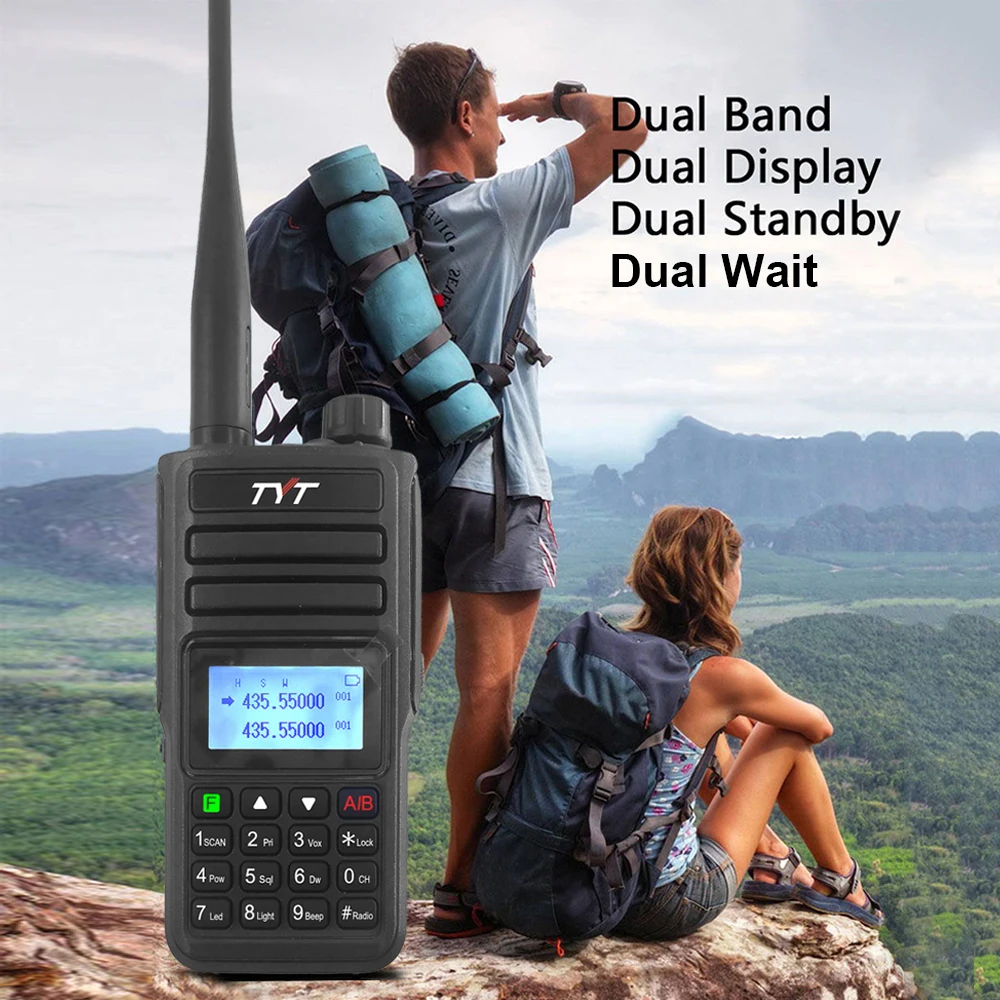 TYT TH-UV98plus Two Way Radio Dual Band VHF136-174MHz/ UHF400-520Mhz 10w High Power One-Key Frequency Copy IP68 Waterproof Radio