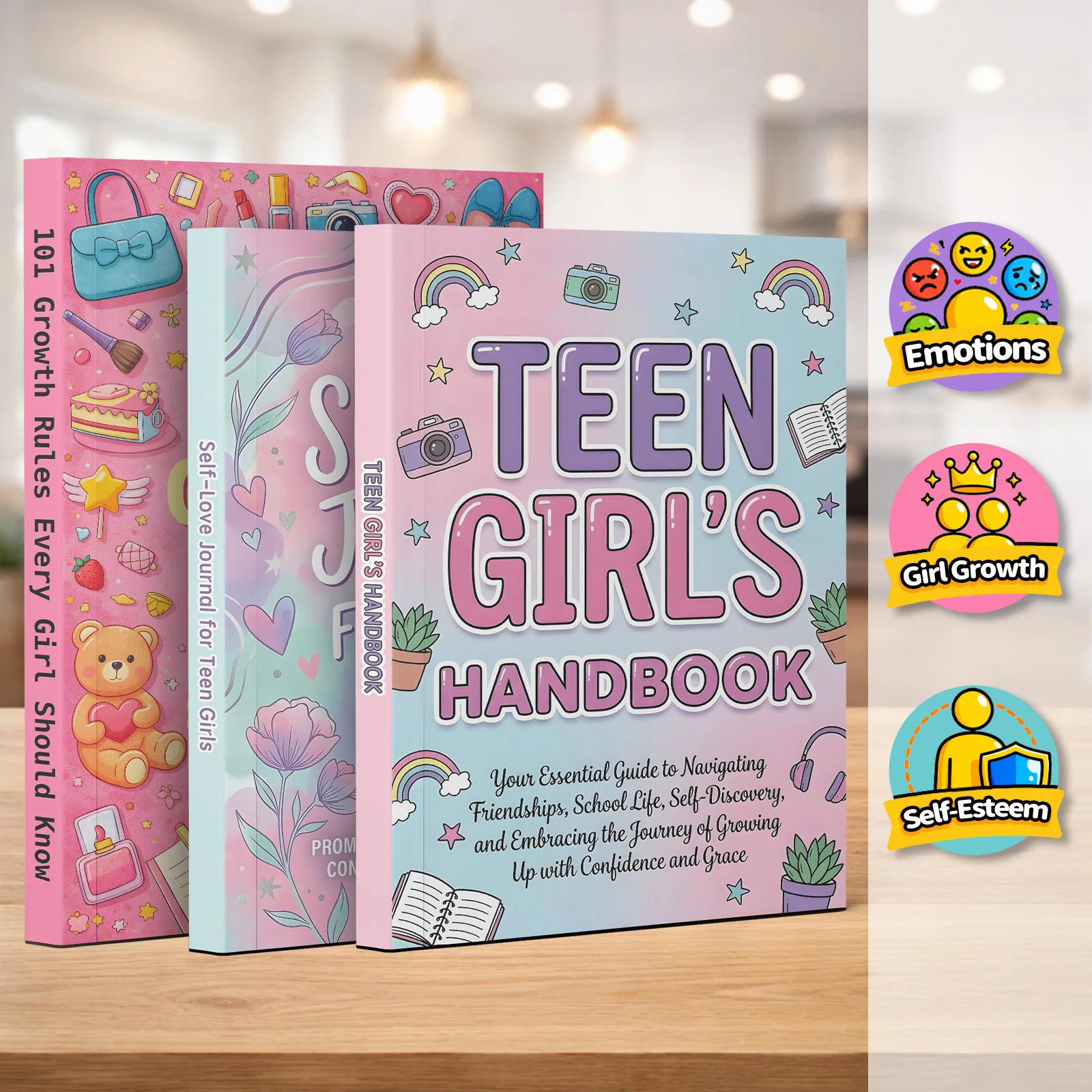 Teen Girl Confidence and Self-Love Books, 3 Book Options Including a Teen Girl’s Handbook, Self-Love Journal for Teen Girls