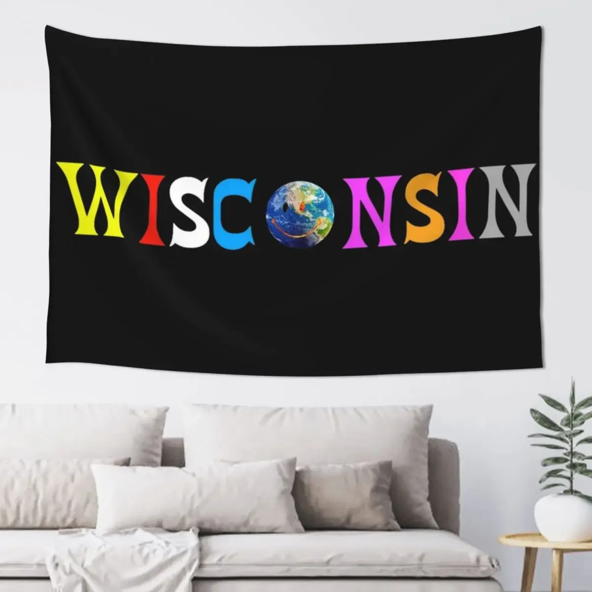 Wisconsin Astroworld Tapestry Art Mural Home Supplies Tapestry