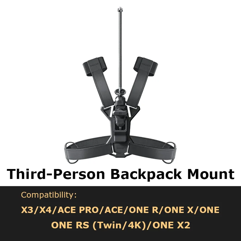 100% Original Insta360 Third-Person Backpack Mount, Lightweight construction, Shoot epic drone-like third-person shots