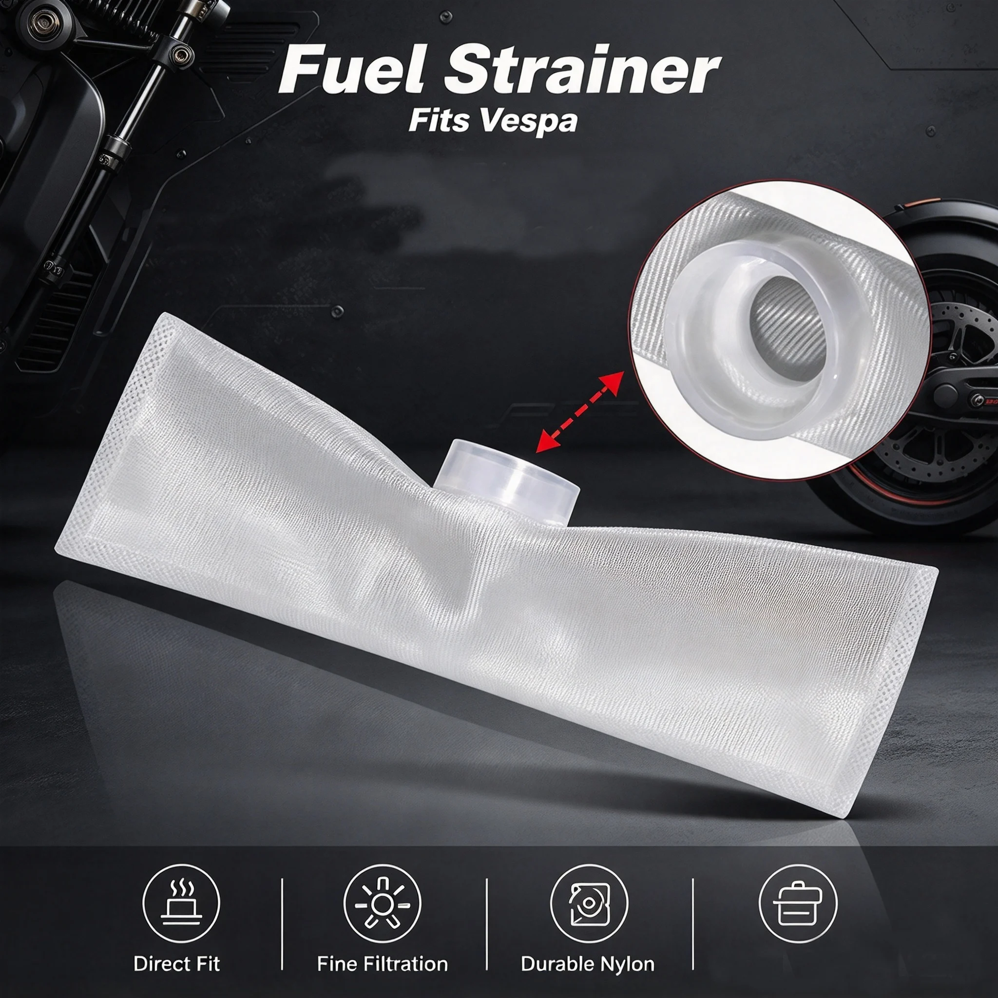 Fuel Pump Filter/Strainer For Vespa 946 125 4T 3V ABS E3 LT 4T 3V ie 150 LXV 4T 3V E3 125 GTS ie 300 ABS GTV 250 ie