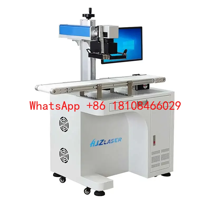 5W 10W 15W UV Laser Marking Machine for PCB Wood Glass Cup Food Package with Conveyor Belt or Rotary