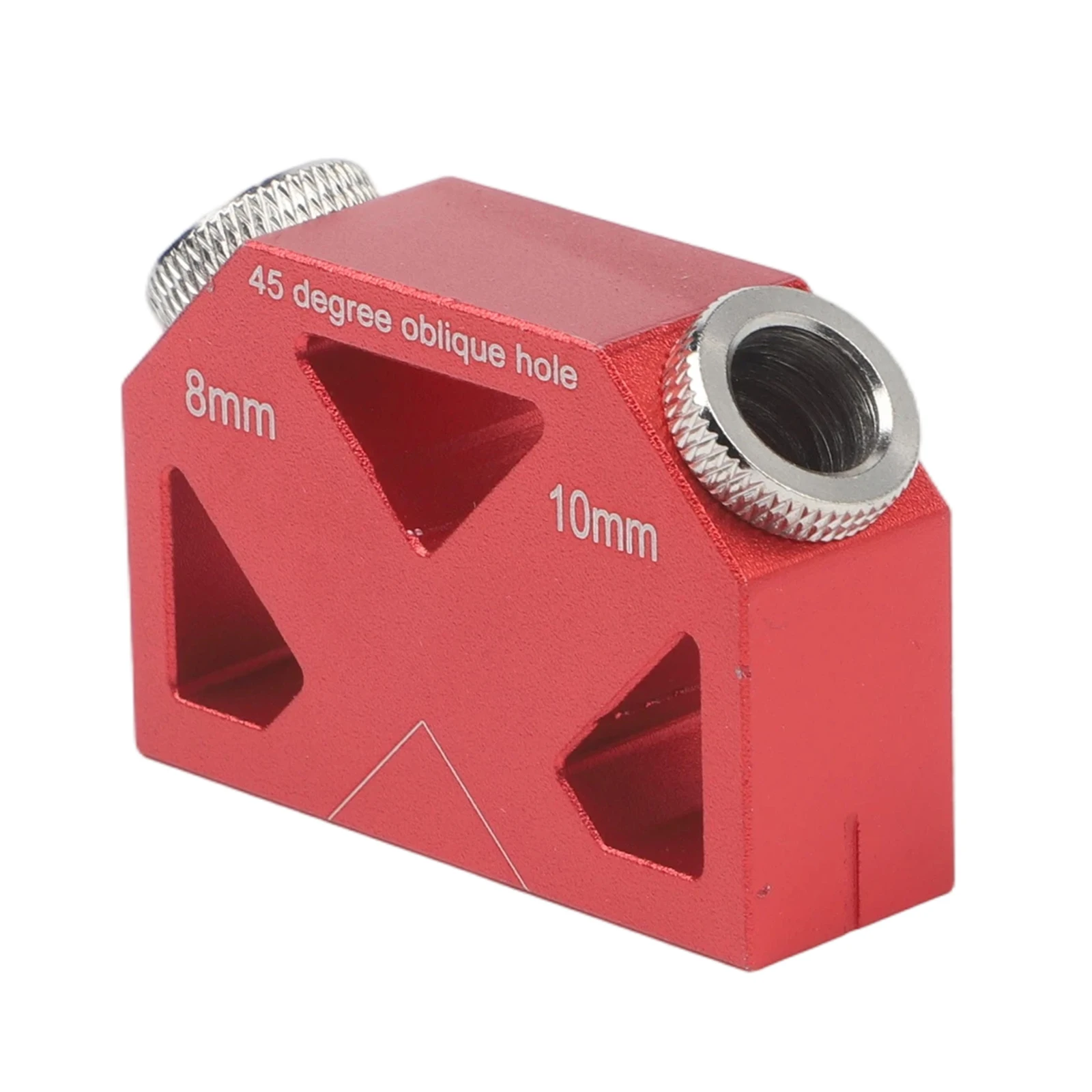 Punch Locator Angle Jig for Woodworking with 45 Degree Oblique Drilling Function and Compatible with 8mm 10mm Dowel Pins