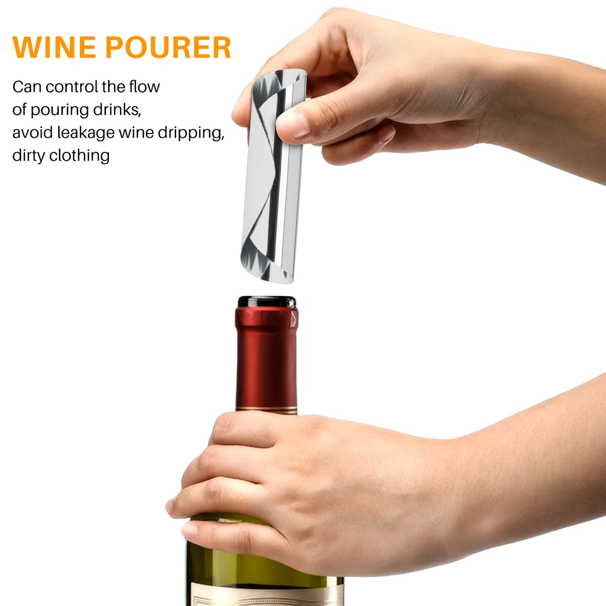 150 Pcs 3 Inch Silver Wine Pourer Discs Drip-Proof Drip Pouring Pour Spout Pour Wine Thin Slice