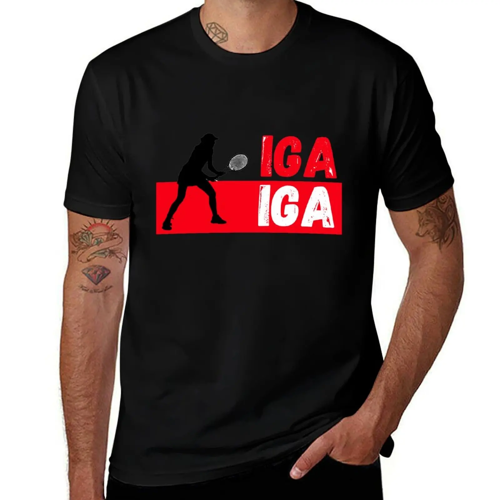 

Футболка Iga Swiatek 1GA Iga Swiatek Team, летние топы, кавайная одежда, летний топ, забавные футболки для мужчин