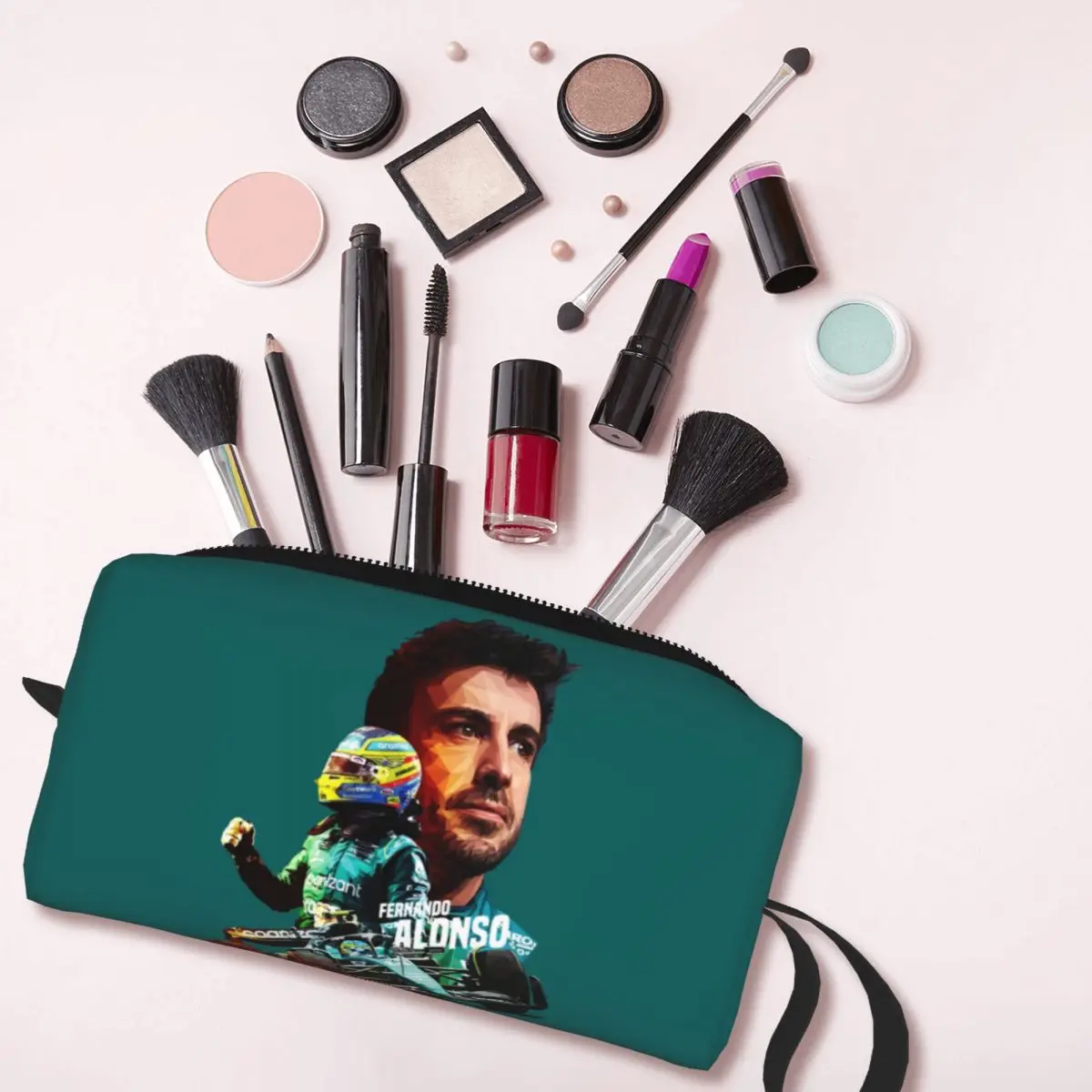 Alonso-Bolsa Maquiagem Hot Lap para Mulheres, Organizador de Cosméticos de Viagem, Diego Kawaii, Armazenamento de Carros Esportivos