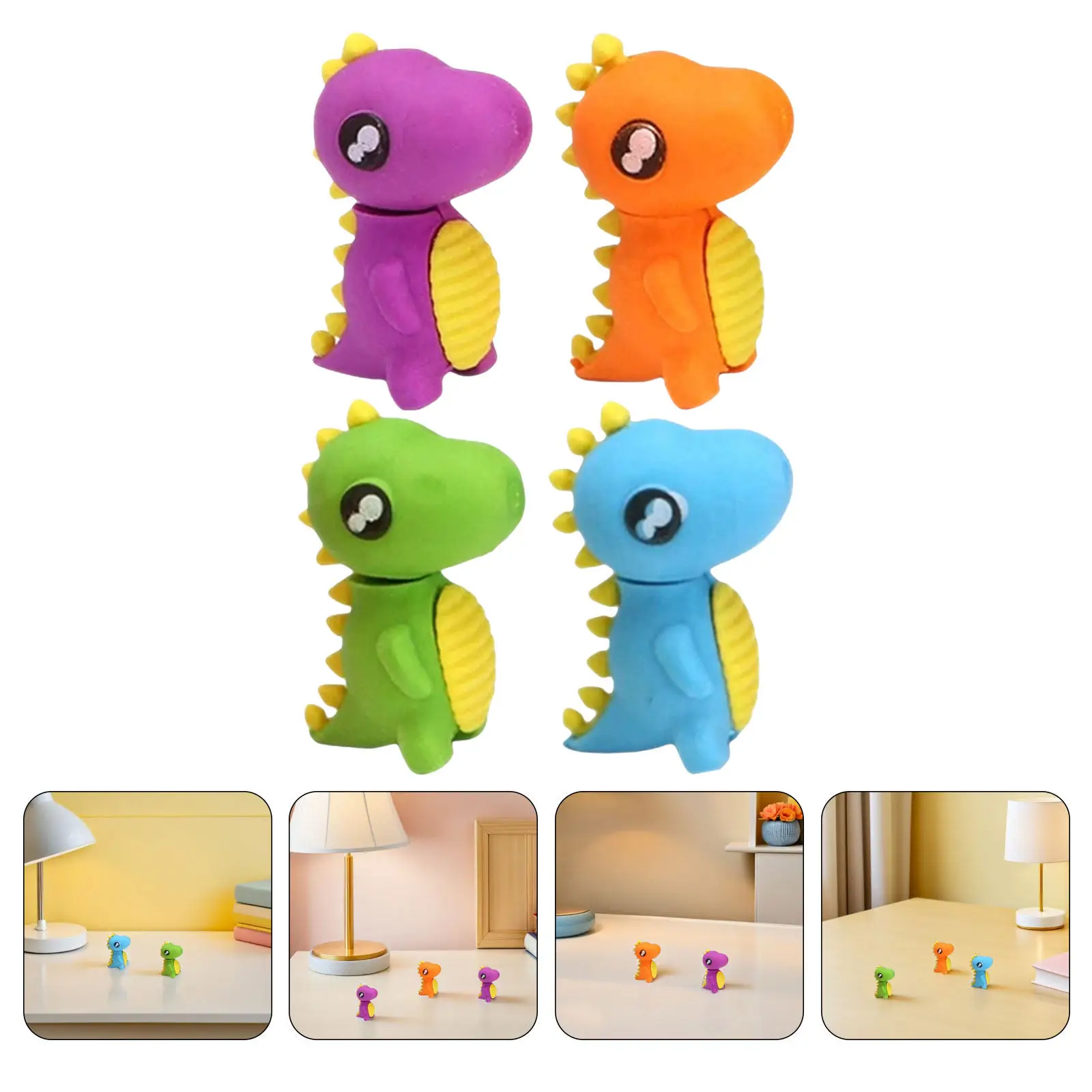48 Pcs Eraser Cute Animal Erasers Dolphin Cartoon Animals Modeling for School Shaped