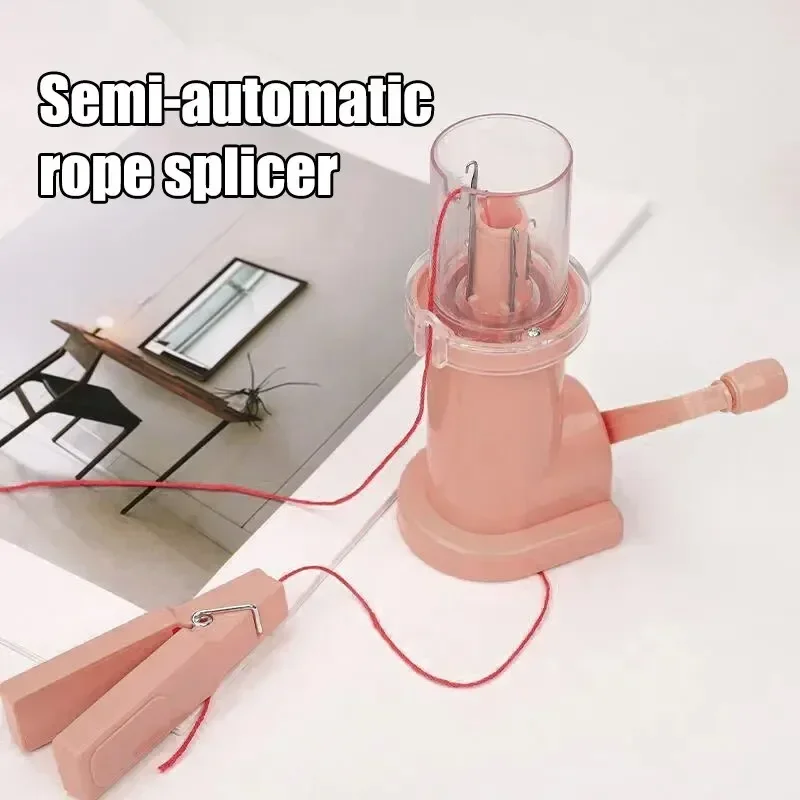 Hand Cranked Knitting Machine Semi-Automatic Rope Knitter Portable Hand-Operated Weaver Embellish Craft DIY Bracelet Weave Tools