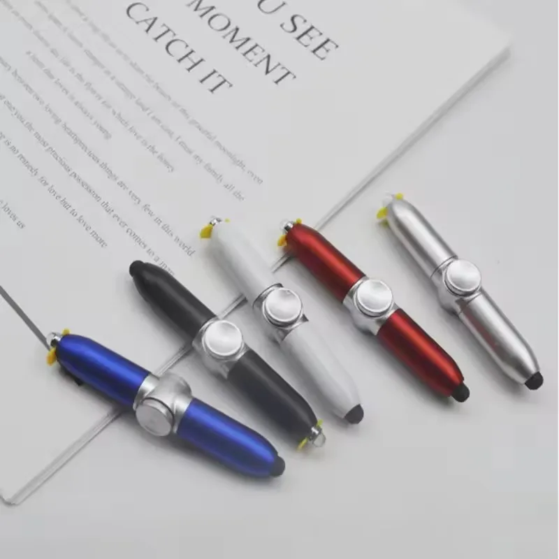 متعددة الوظائف الجيروسكوب أقلام الضغط لعبة الدوران سبينر ضوء تململ لعبة القلم مع الإغاثة الإجهاد Led الكبار إصبع Ballpoi #2