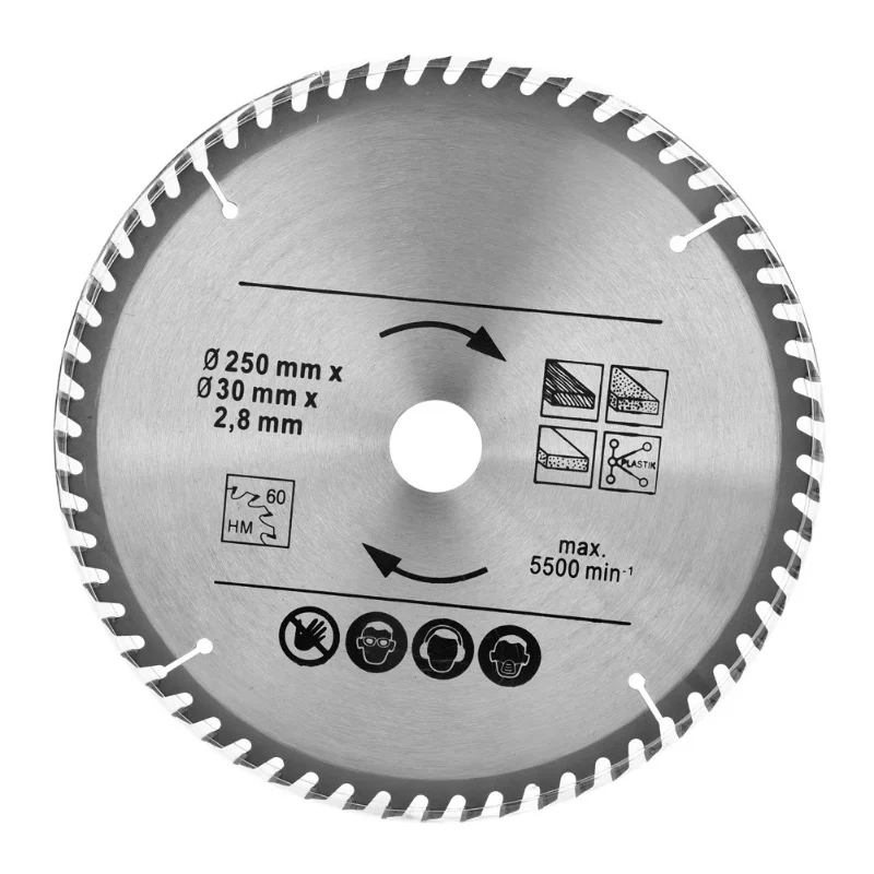 

Circular Saw Blade 250mm 48T & 60T TCT Saw Disc Blade 30mm Bore