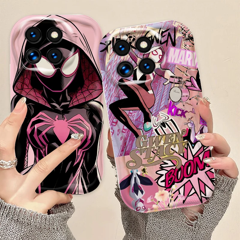 Spider-Woman M-Marvel For Xiaomi Mi 14 12 12T 11 Lite Poco M6 X6 X5 X4 X3 M3 F4 Pro GT NFC 5G Wave Oil Soft Phone Case