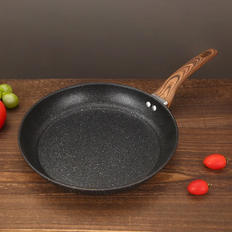 Heat Resistant Lacquer Frying Pan Marble Accept Customized Logo Frying Pan Non Stick