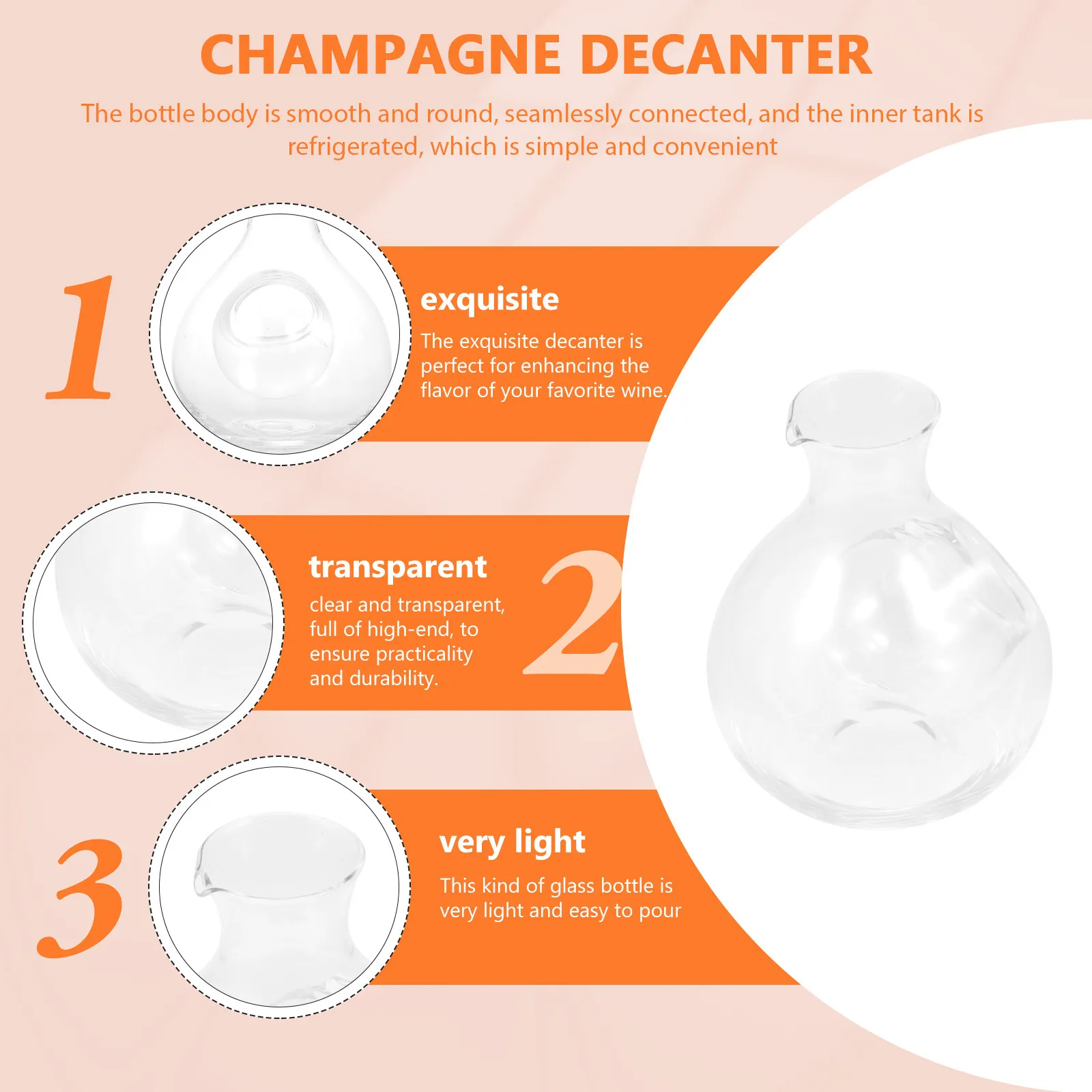 

Стеклянный декантер для вина с функцией быстрого размягчения и улучшения вкуса, для домашнего использования, большой объем, для незабываемых впечатлений от употребления напитков