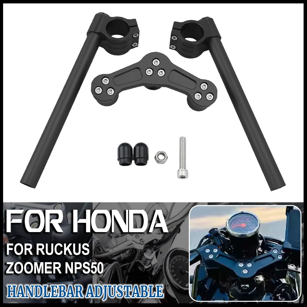 

For Honda Ruckus Zoomer NPS50 GY6 AF58 Scooter Handlebar Adjustable Motorcycle CNC Aluminum Handle Bars Modified Parts