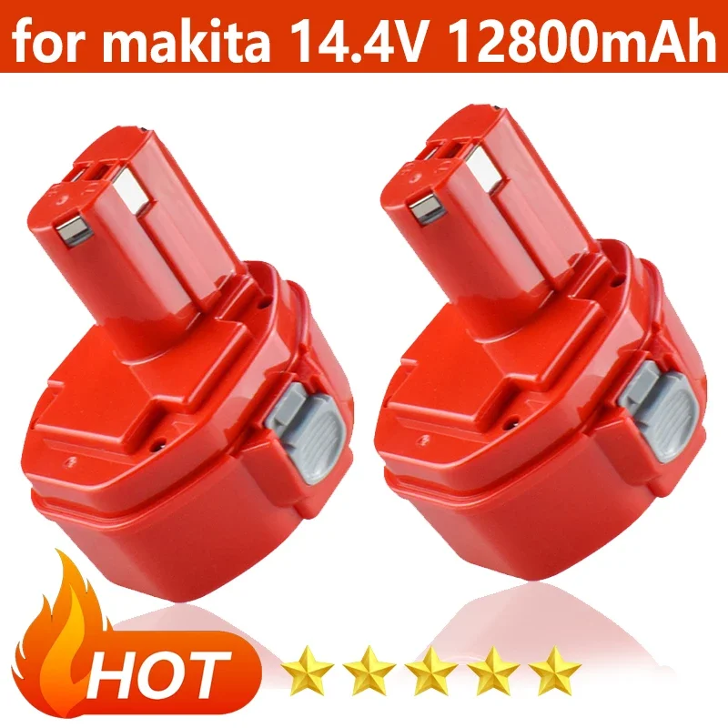 

Перезаряжаемый аккумулятор для ручной дрели 14,4 В Ni-MH 12800 мАч, подходит для Makita14.4V 1433 1434 1435 1435F 192699-A