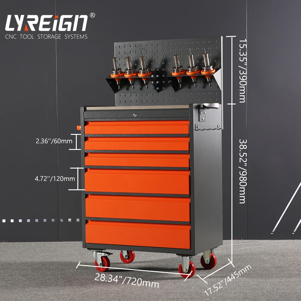 Carrello portautensili CNC LYREIGN, armadietto portautensili e CAT40, armadietto portautensili CAT50 e cassetta degli attrezzi, tavolo CNC, macchina CNC per armadietto, portautensili CNC, ferro