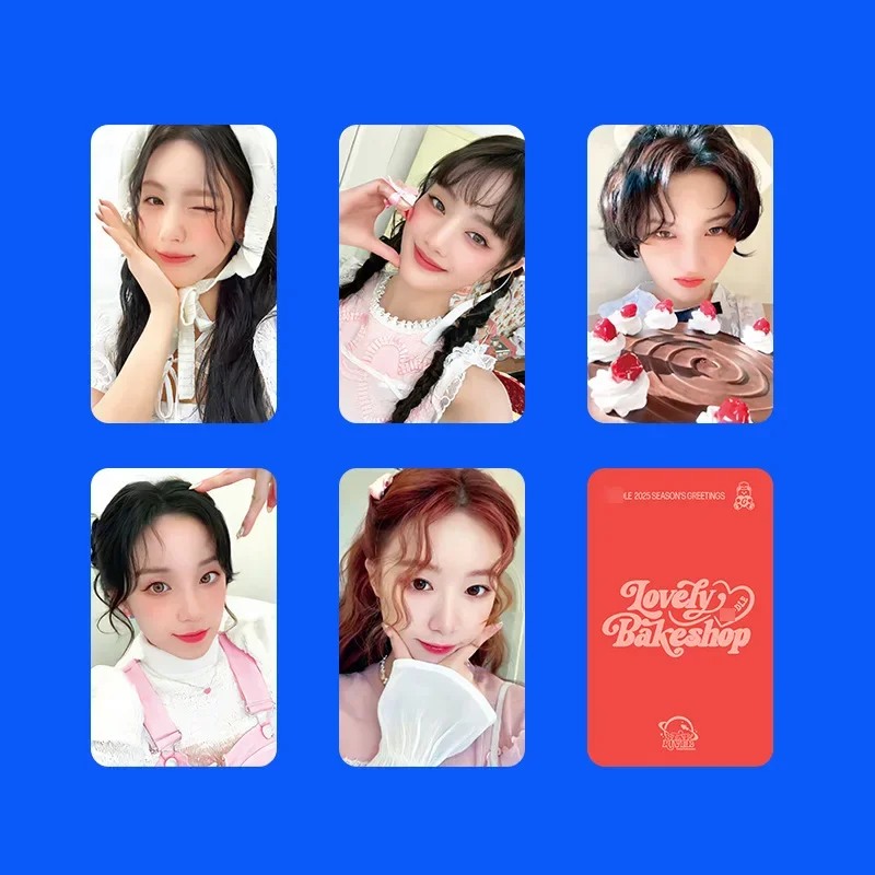 GIDLE Kpop 2025 SEASONS GREETINGS LOVELY BAKESHOP Ver Group Photo Cards