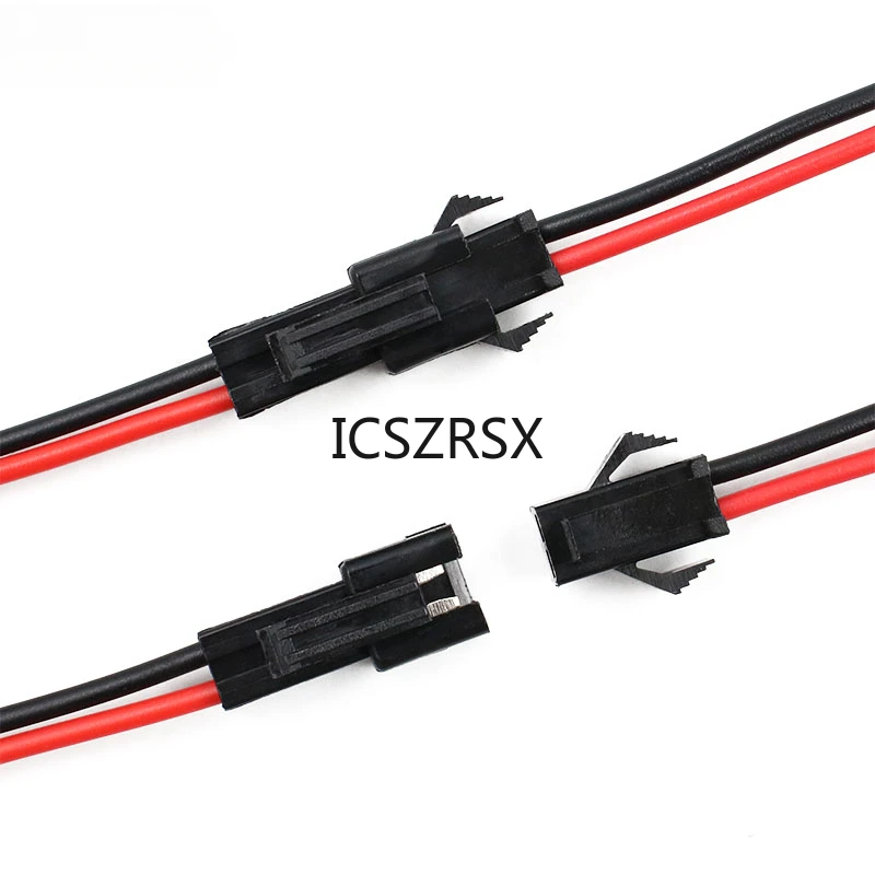 10Pairs 15cm JST SM 2P 2Pin Plug Socket Male to Female Wire Connector LED Strips Lamp Driver Connectors Quick Adapter