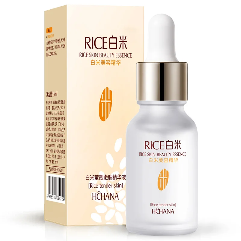 White Rice Face Serum Whitening Serum Shrink Pores Brightening Cream Anti Aging Lines and Wrinkles for Glowing Skin Firm Essence