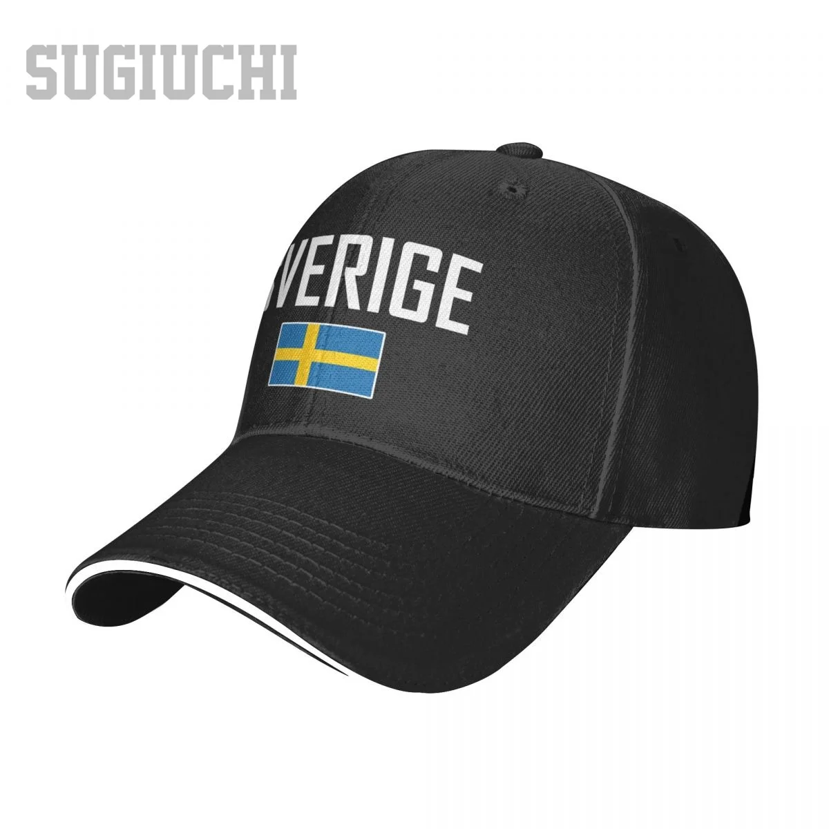 Unisex Sandwich Sweden SVERIGE Flag And Font Baseball Cap Men Women Hip Hop Caps Snapback Golf Hat Fishing