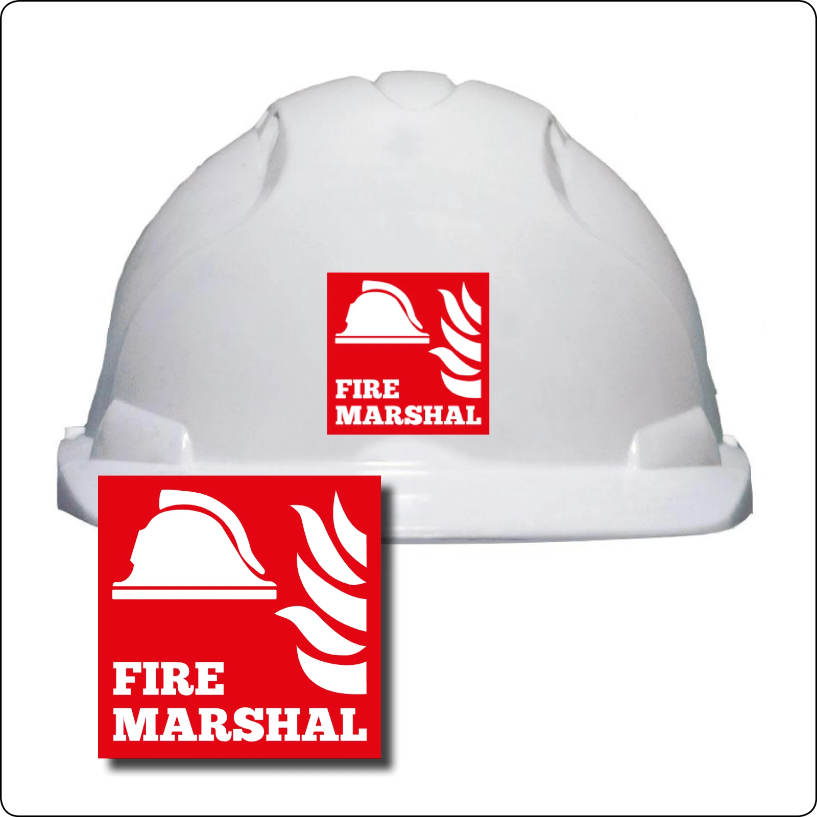 FIRE MARSHAL HELMET SELF ADHESIVE STICKERS HEALTH & SAFETY BUILDING SITE for Vinyl Sticker  Boat, Bumper, Phone, Window Decals
