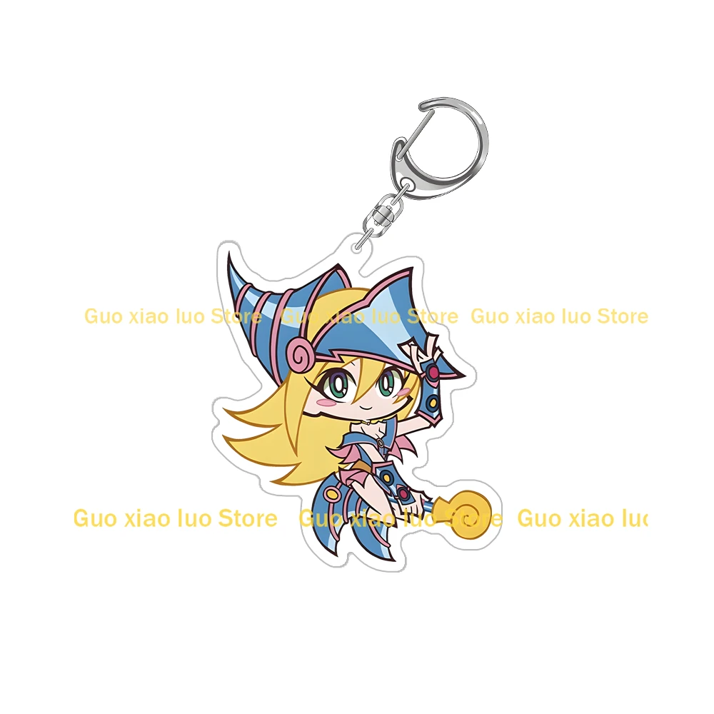 Guo Xiao Luo Anime Peripheral Store Duel Monsters Dark Magician Toon World Taste Deformed Acrylic Keychain HD Pendant Decor
