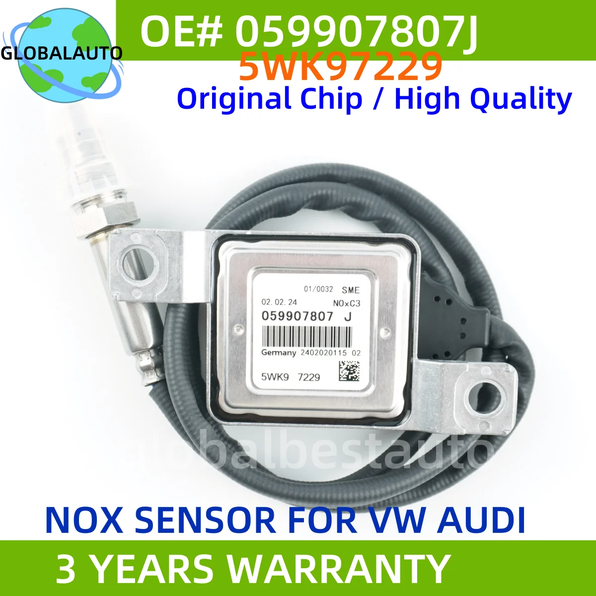 

059907807J 5WK97228 High Quality New Nitrogen Oxide NOx Sensor For VW Touareg 7P5 7P6 3.0 V6 TDI 2010-2018