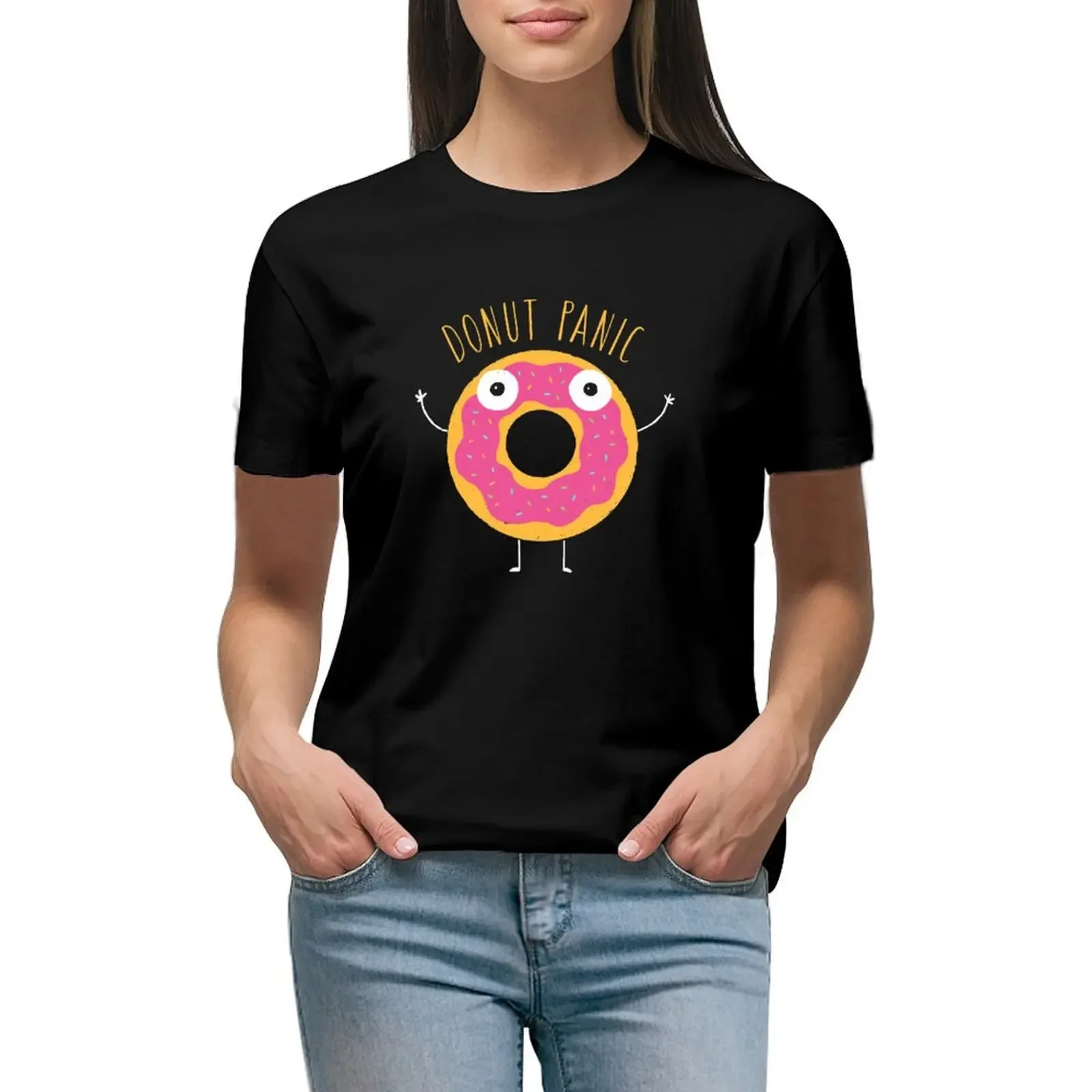 

Donut Panic T-Shirt animal prinfor graphics tees shirts graphic tees tshirts woman