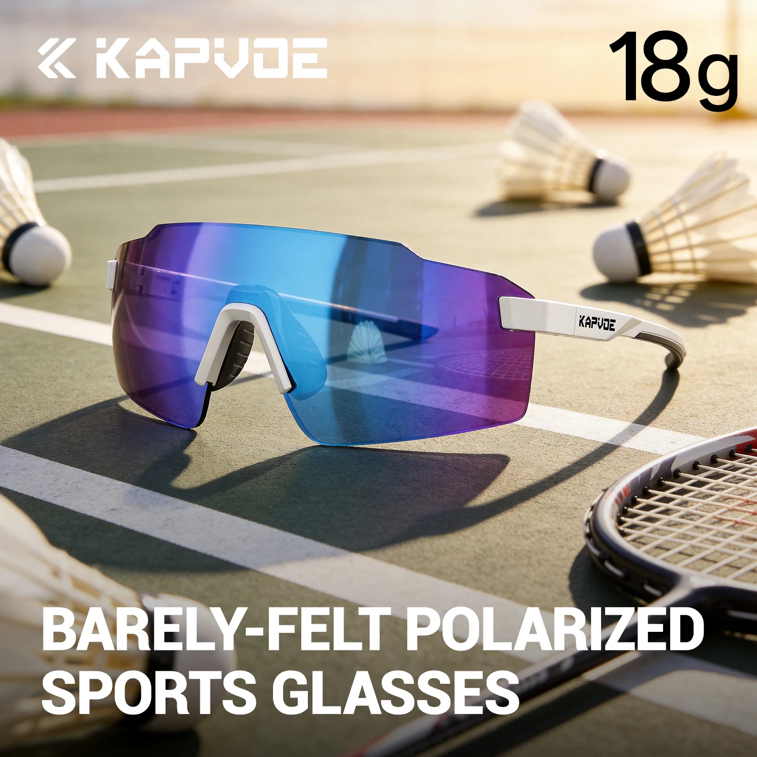 Kapvoe Polarized Barely-felt Sports Glasses Hiking Eyewear UV400 Bicycle Cycling Goggles Outdoor Fishing Glasses for Men Women