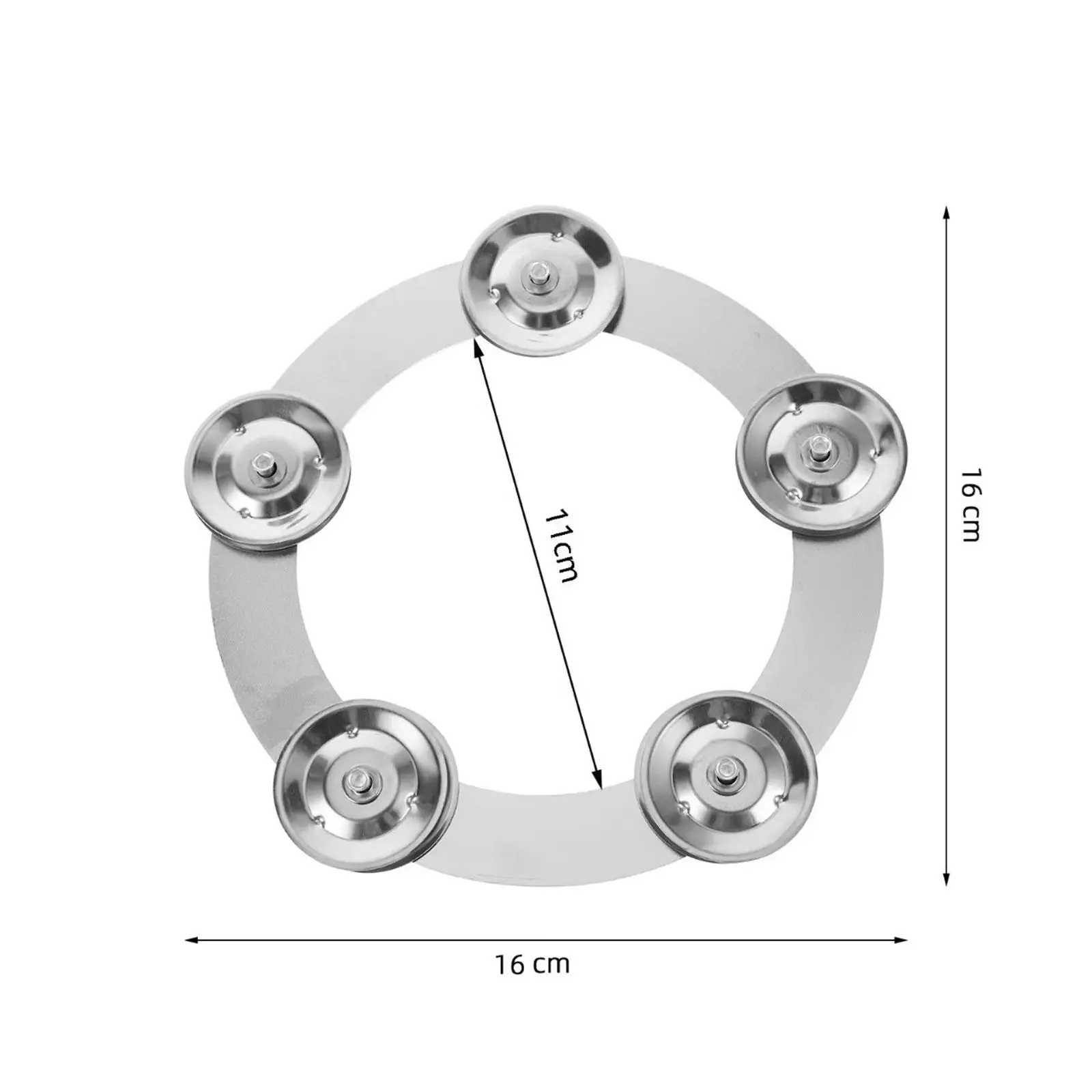 Iron Drum Cymbals Rings Crisp Sound Ching Tambourine Jazz Percussion for Beginner Practice and Drum Kit