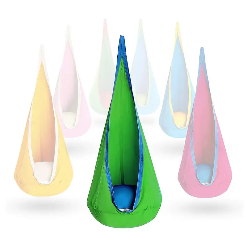 

100% хлопковое кресло-качалка для детей, грузоподъемность 170 фунтов, детские качели, подвесное сиденье, детские стулья-гамаки