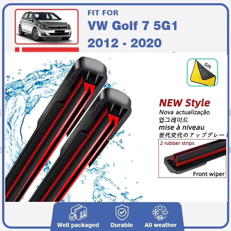 

Set For VW Golf 7 5G1 VII MK7 Variant 2012 - 2020 Front Wiper Blades Windscreen Windshield