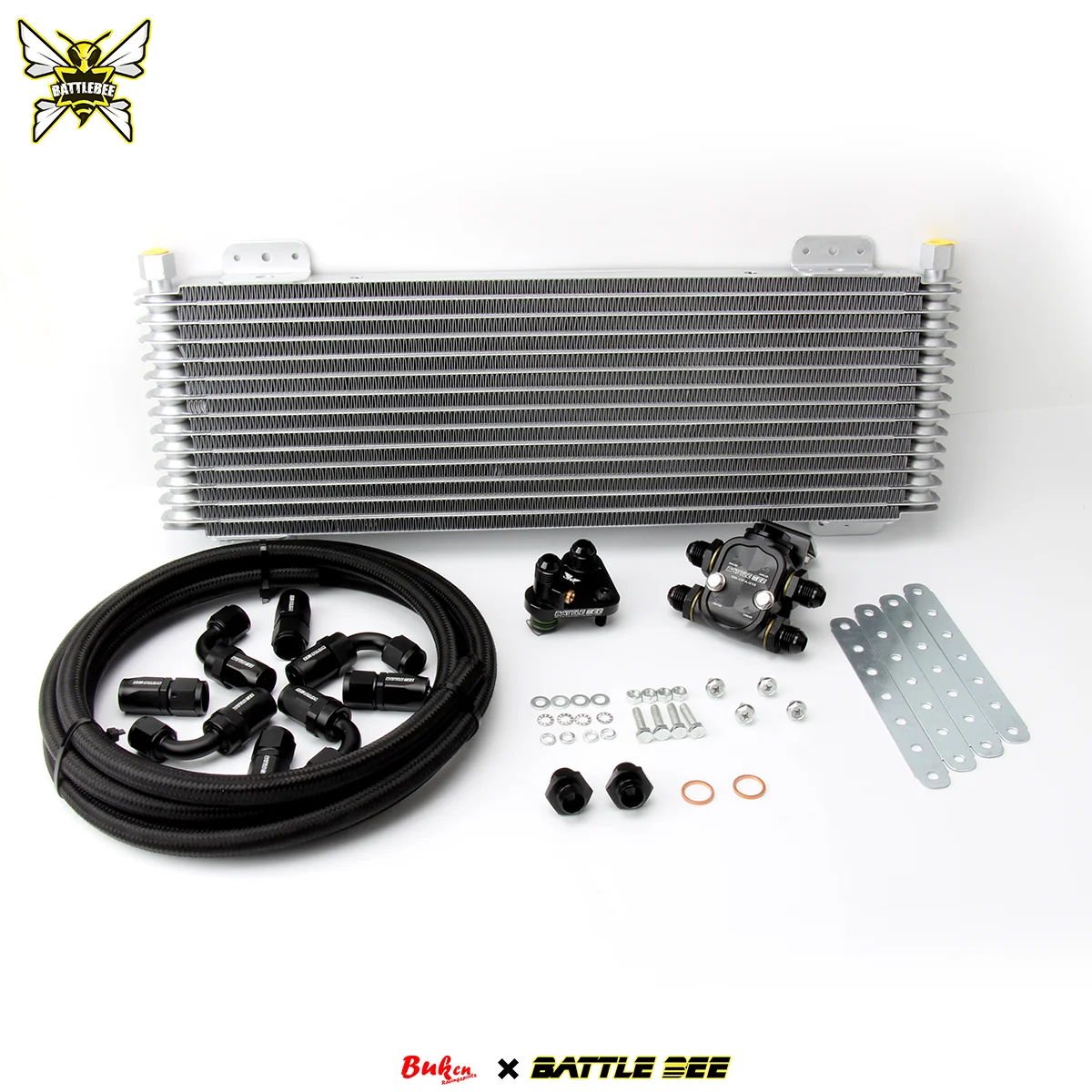 New BATTLEBEE for FORD F150 F-150 Mustang GT Ranger Transmission Oil Cooler Kit with Thermostat 6R80 10R80 10R140 40K TRU-COOL