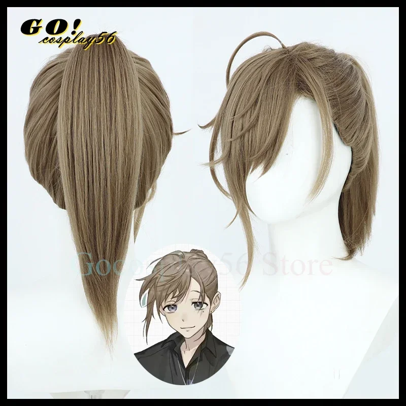 

Vtuber Kanakana cosplay wig 35cm long ponytail Kanae knkn bun nijisanji heat resistant synthetic hair long 120cm braids version