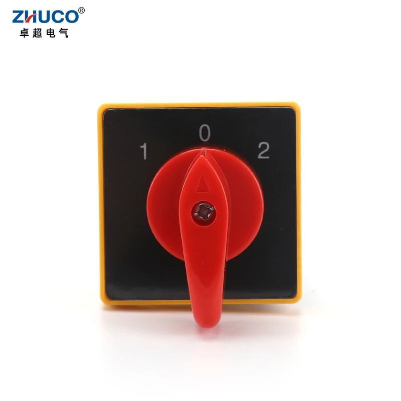 ZHUCO HZ5B-10/D101.1 10A ON OFF ON 4 Screw Rotary Knob Three Position One Pole Combination Universal Changeover Switch