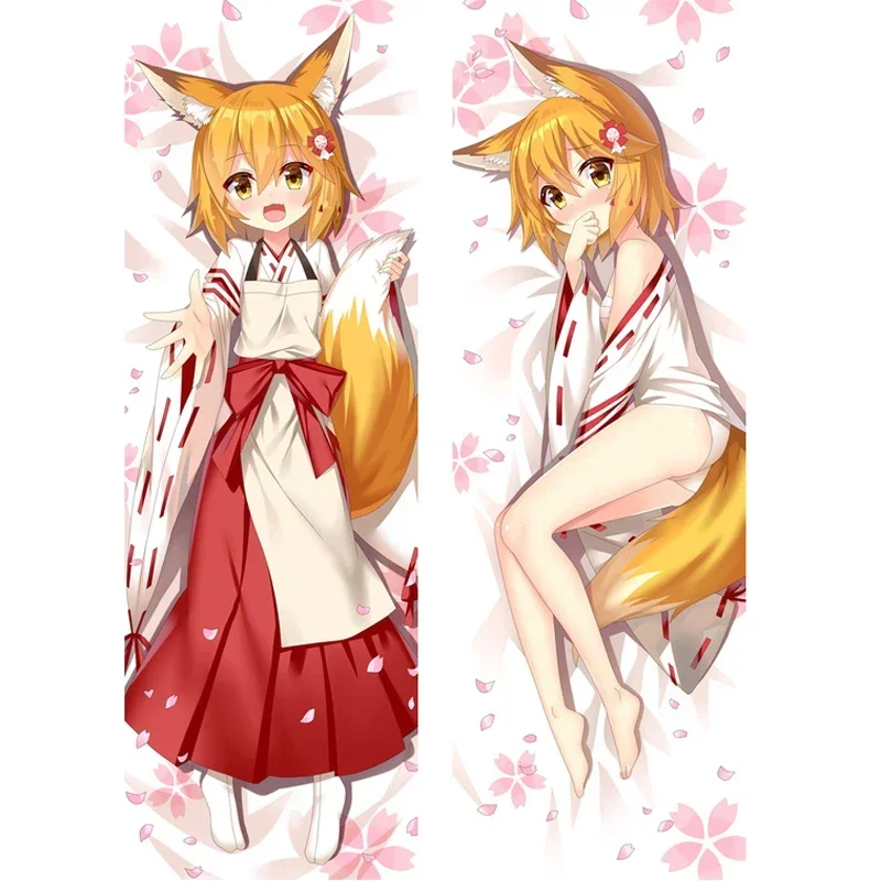 60x180cm Japanese Anime Sewayaki Kitsune no Senko-san Senko Shiro Dakimakura Otaku Male Cushion Cover Fullbody Throw Pillow Case