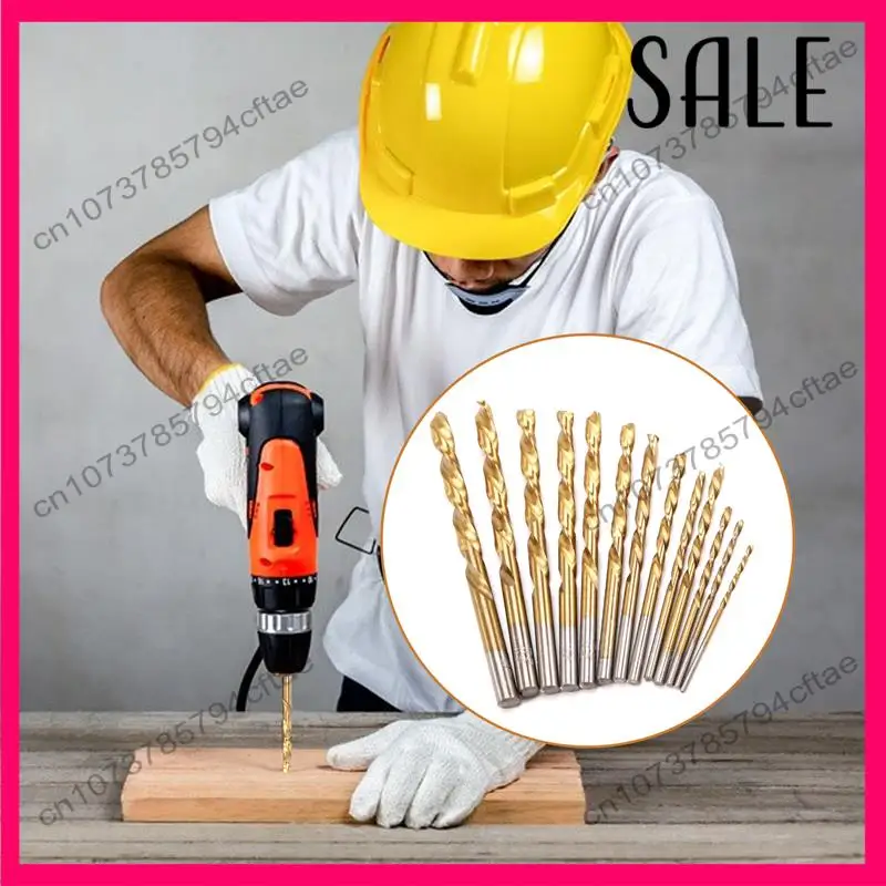 

-A12R 13Pcs Left Handed Drill Bit Set Extractor Drill Bits For Metal Power Tools Accessories With Titanium Nitride Coating