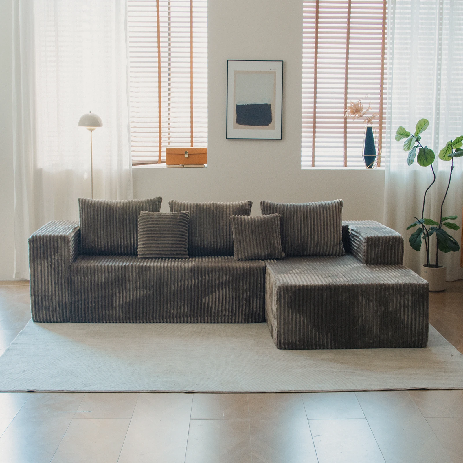 #Wholesale Modern Living Room Furniture L Shape Sofa Compressed Couch Bed Sectional Foam Sofa Compression