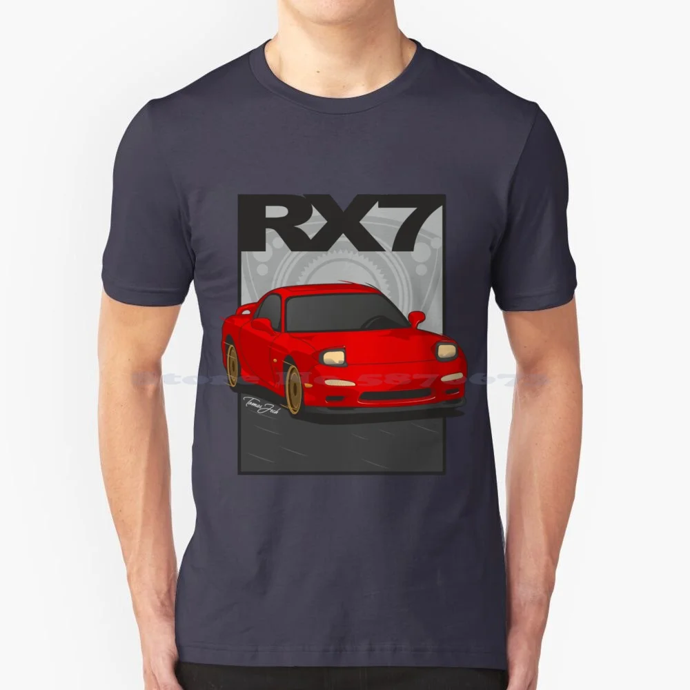 M A Z D A-Rx 7 : Authentic Merchandise-T Shirt 100% Cotton Tee Drift Rotary Japan Rx 8 Gtr Rx7 Jdm Cars