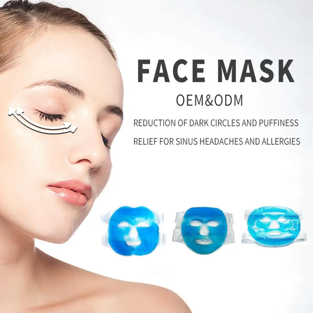 SPA Ice Cold Full Face Eye Mask Relieves Fatigue Relaxed Full Face Sleeping Cooling Mask Skin Care For Women